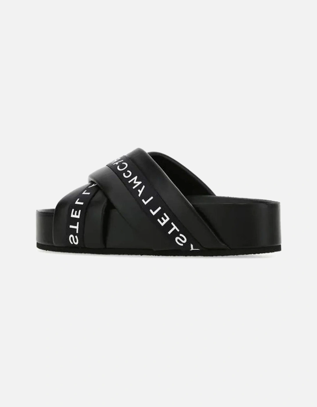 Contrast Logo Open Toe Sandals Women - Black