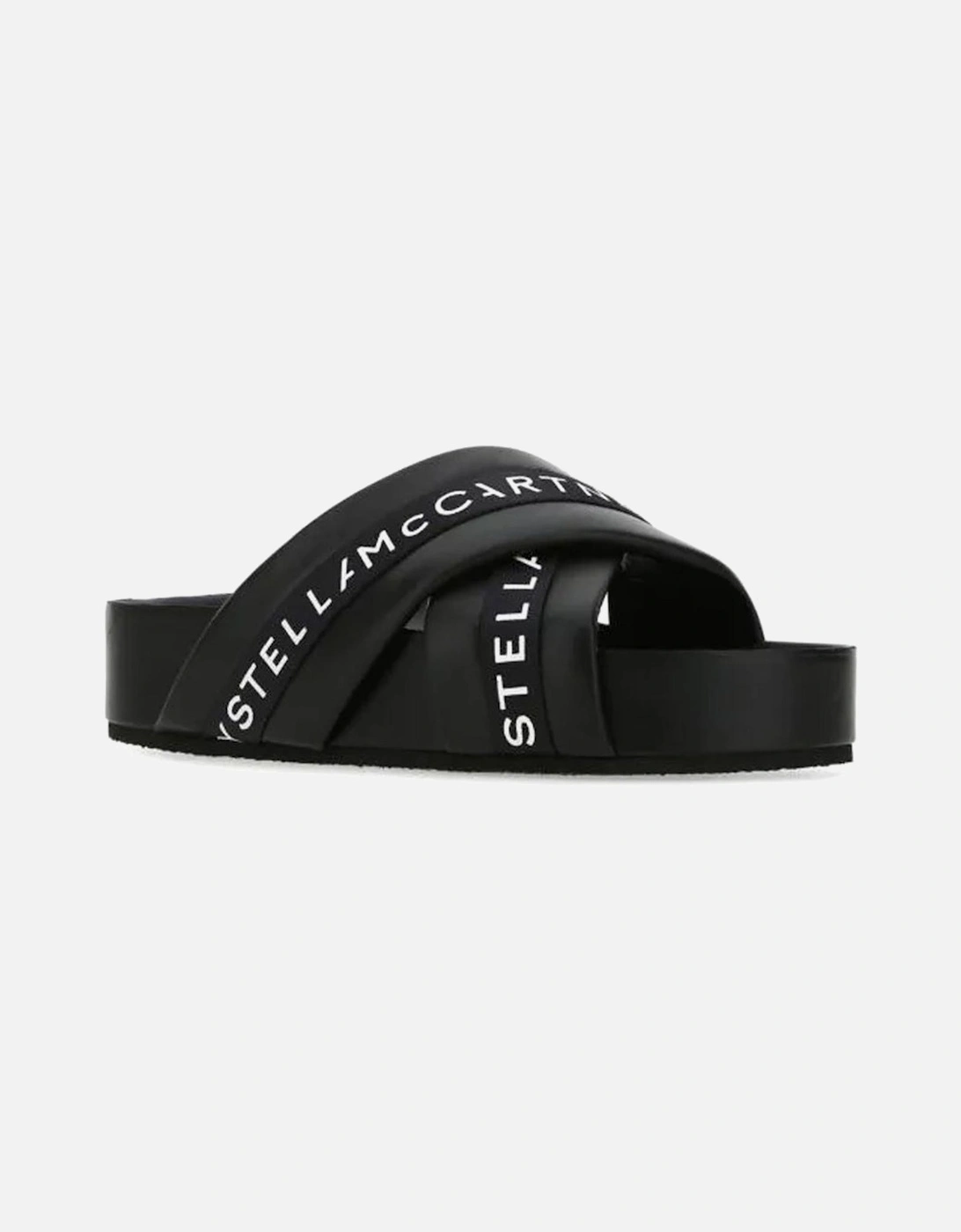 Contrast Logo Open Toe Sandals Women - Black