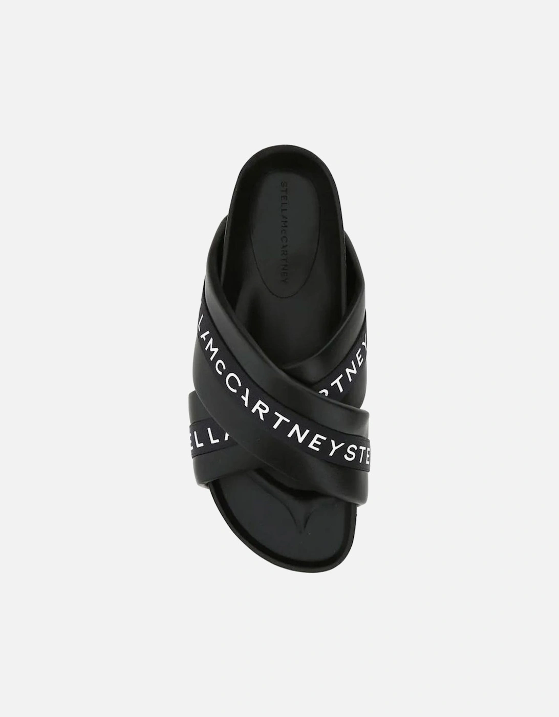 Contrast Logo Open Toe Sandals Women - Black