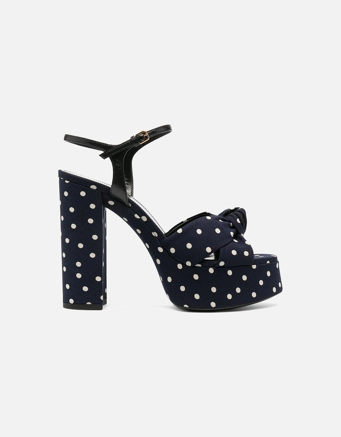 Leather Platform Heel Cotton Shoes Women - Blue Sandals, 5 of 4