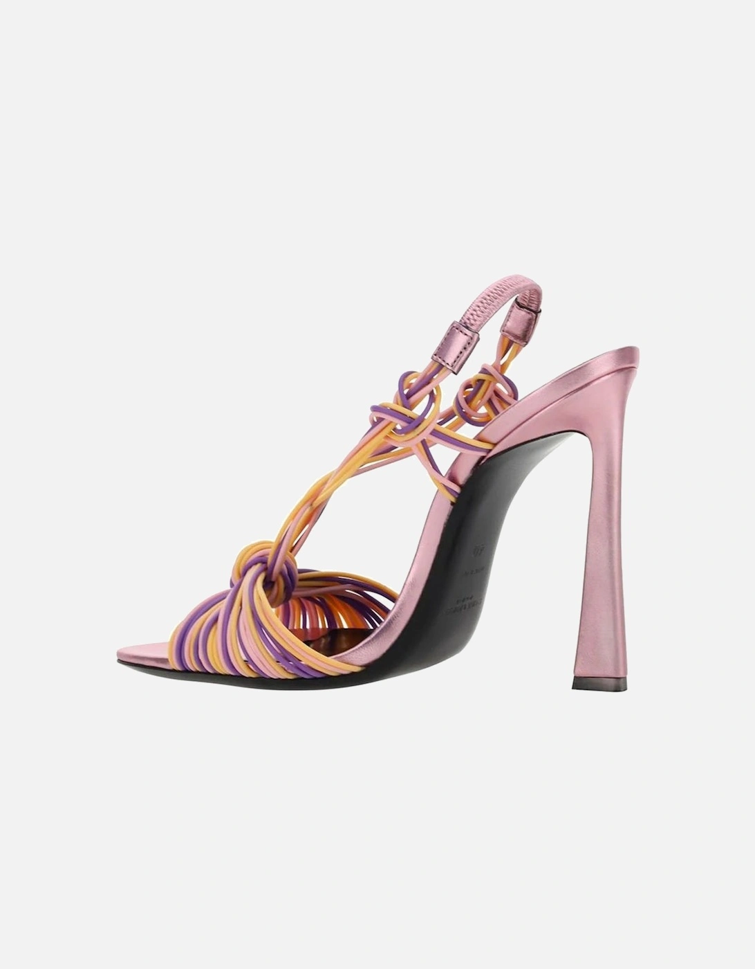 Calf Leather High Heel Shoes with Plastic Detail Women - Multicolor
