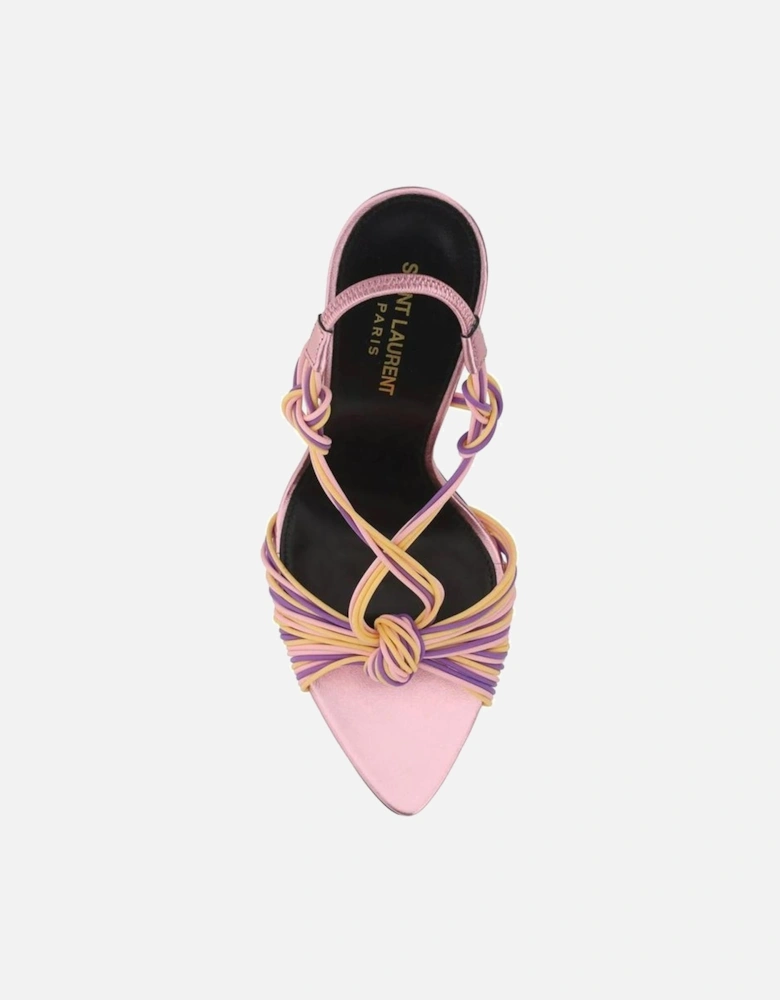 Calf Leather High Heel Shoes with Plastic Detail Women - Multicolor
