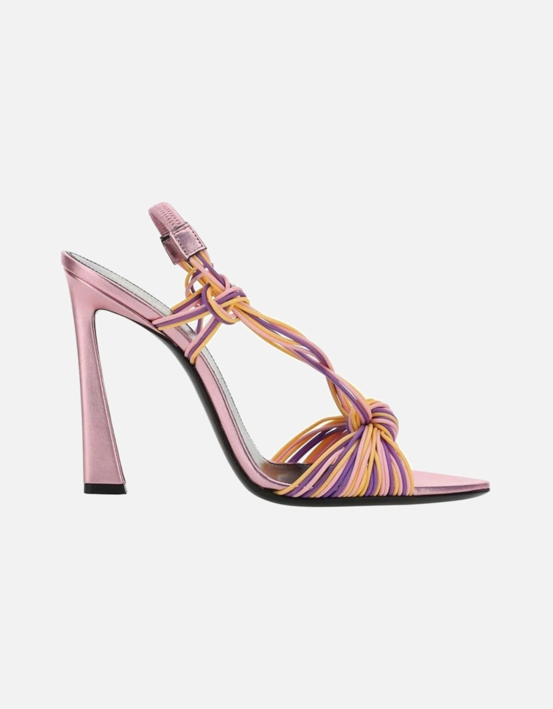 Calf Leather High Heel Shoes with Plastic Detail Women - Multicolor