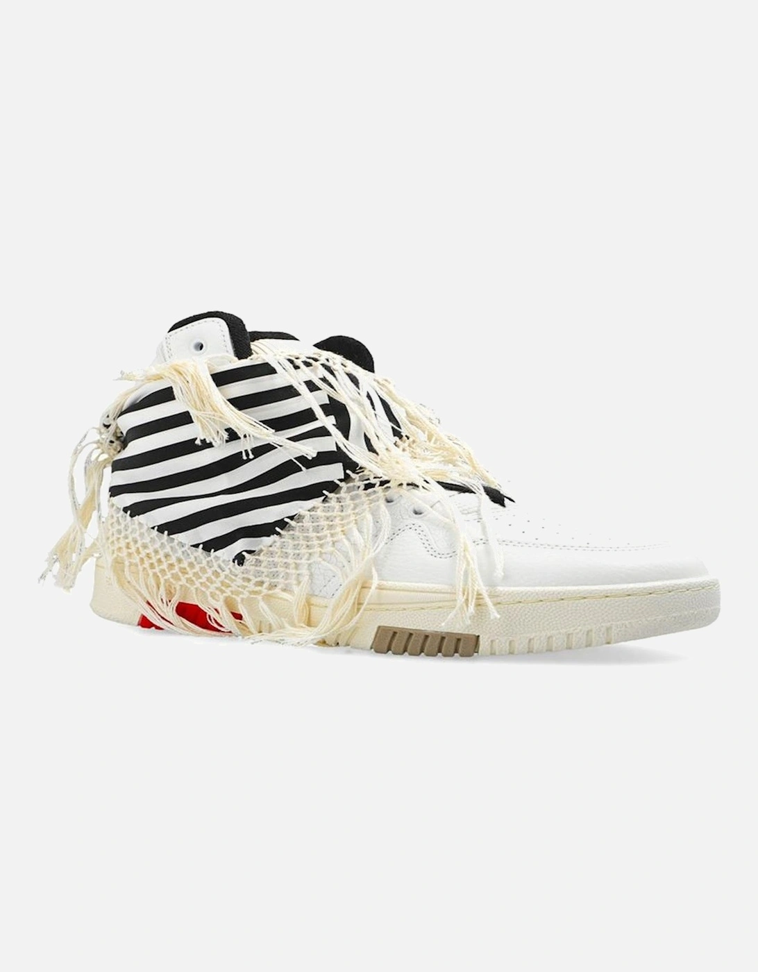 Calf Leather Sneakers with Bandana Detail Women - White