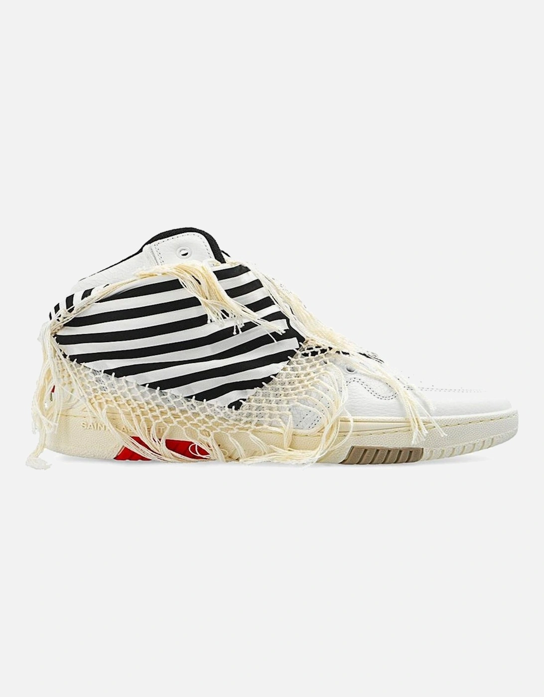 Calf Leather Sneakers with Bandana Detail Women - White, 5 of 4