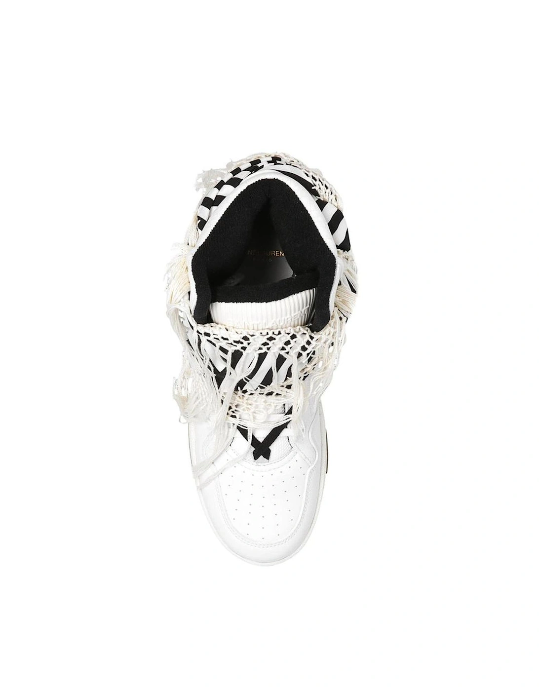Calf Leather Sneakers with Bandana Detail Women - White