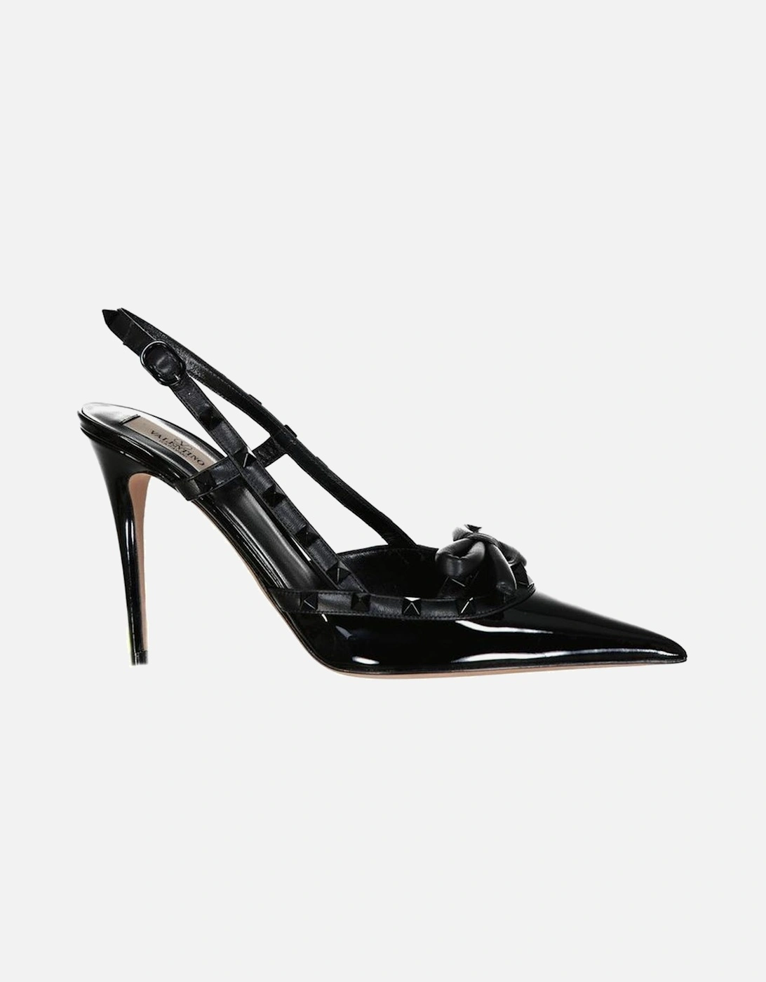 Pointed Toe Patent Leather Heels with Bow Women - Black Pumps, 5 of 4