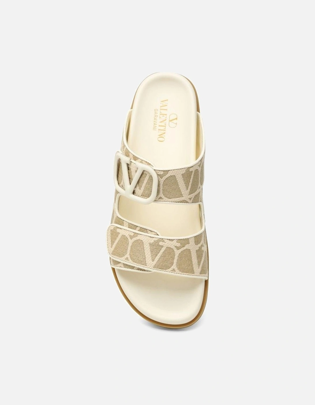 Monogram Slip-On Leather Insole Shoes Women - Bicolor Sandals