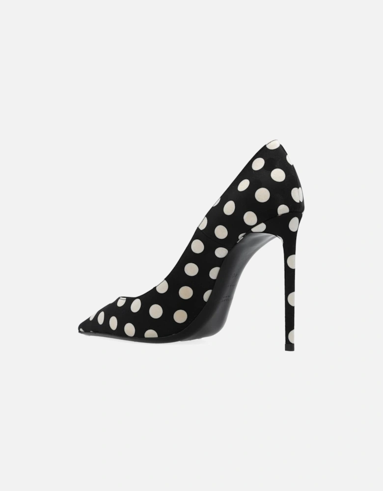 Silk Pointed Toe Heels with Contrast Detail Women - Black Pumps