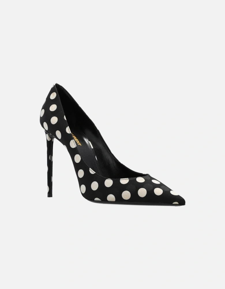 Silk Pointed Toe Heels with Contrast Detail Women - Black Pumps
