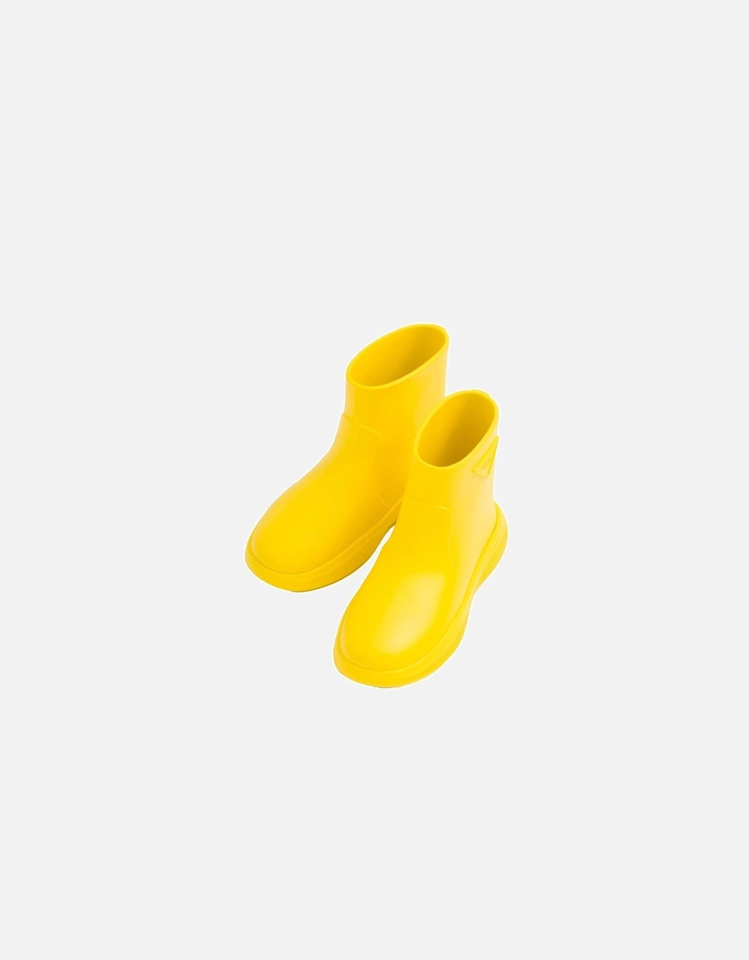 Rubber Slip-On Shoes with Relief Logo Women - Yellow Boots