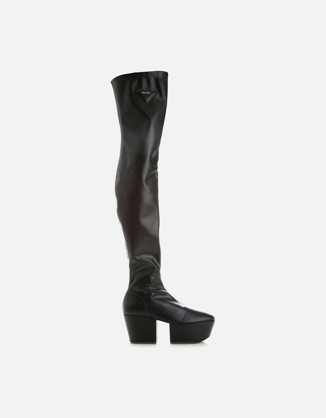 Calf Leather Slip-On Boots with Side Zip Women - Black, 5 of 4