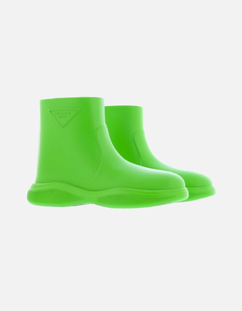 Rubber Slip-On Sandals with Relief Logo Women - Green Boots