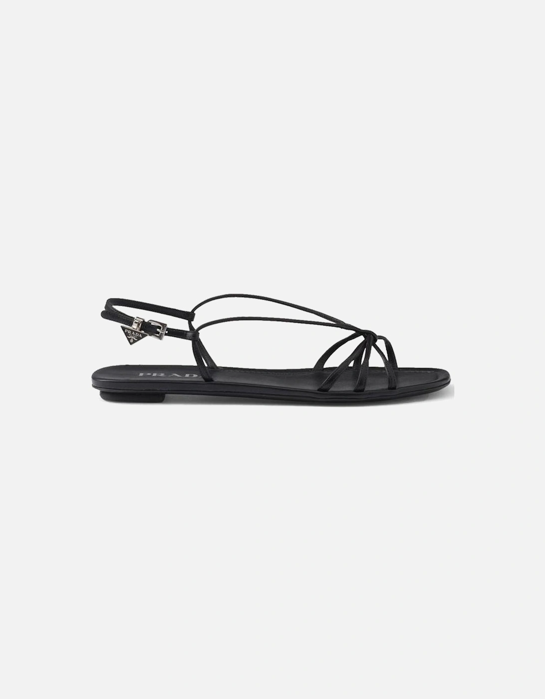 Calf Leather Open Toe Square Toe Sandals Women - Black, 5 of 4