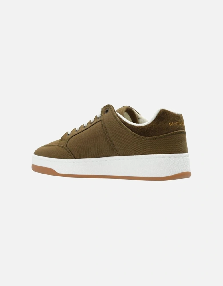 Round Toe Lace-Up Sneakers with Side Logo Detail Women - Green