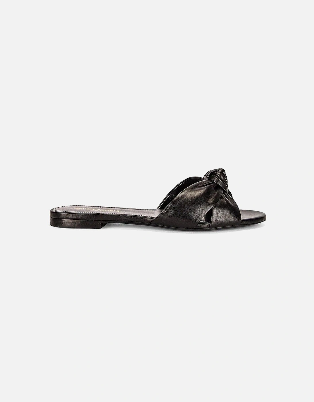 Calf Leather Open Toe Slide Sandals Women - Black Shoes, 5 of 4