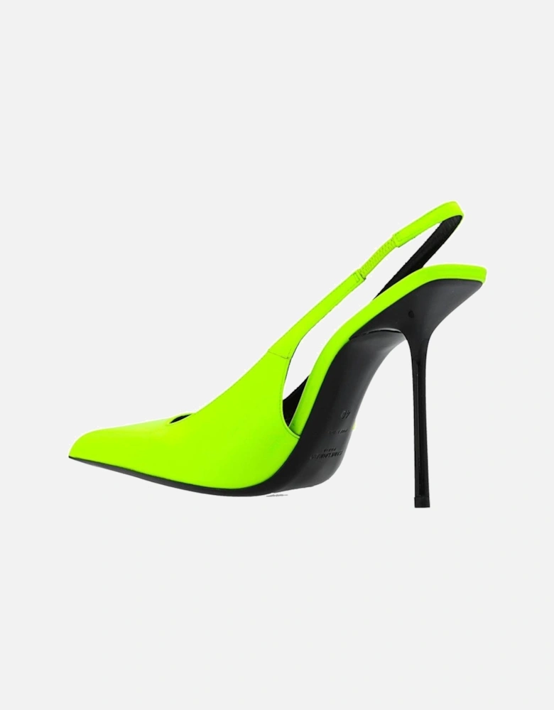 Patent Leather Pointed Toe Heels Women - Yellow Pumps