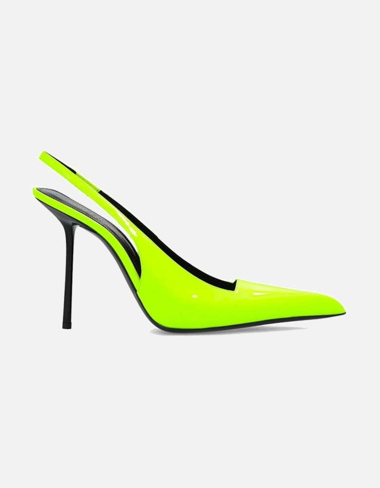 Patent Leather Pointed Toe Heels Women - Yellow Pumps