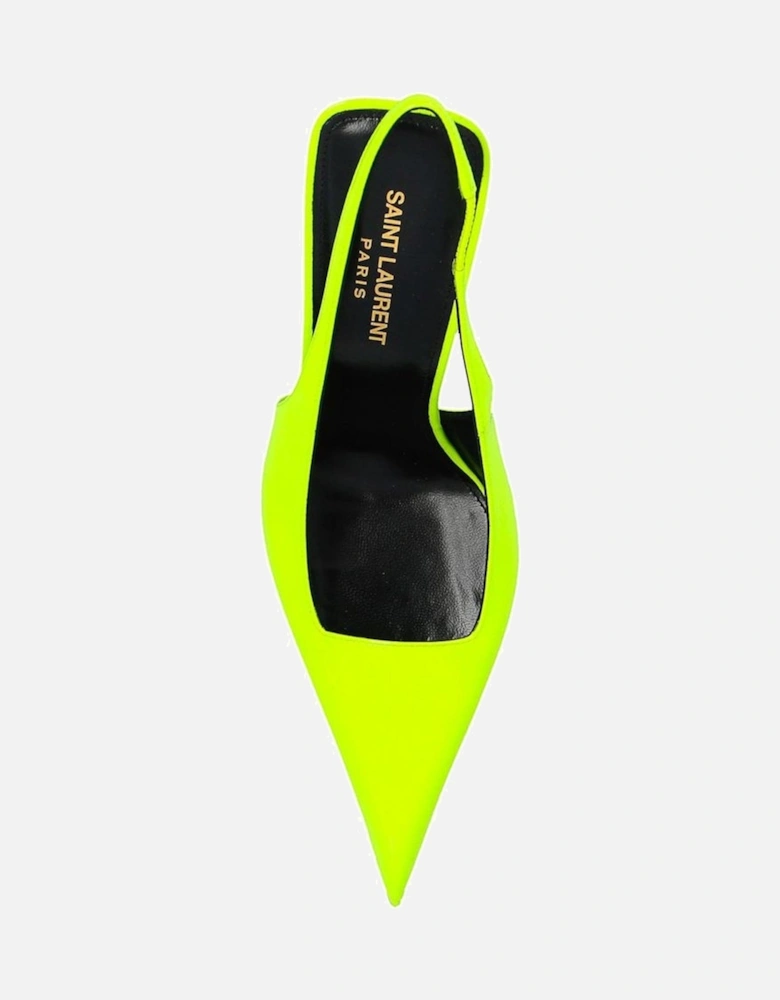 Patent Leather Pointed Toe Heels Women - Yellow Pumps