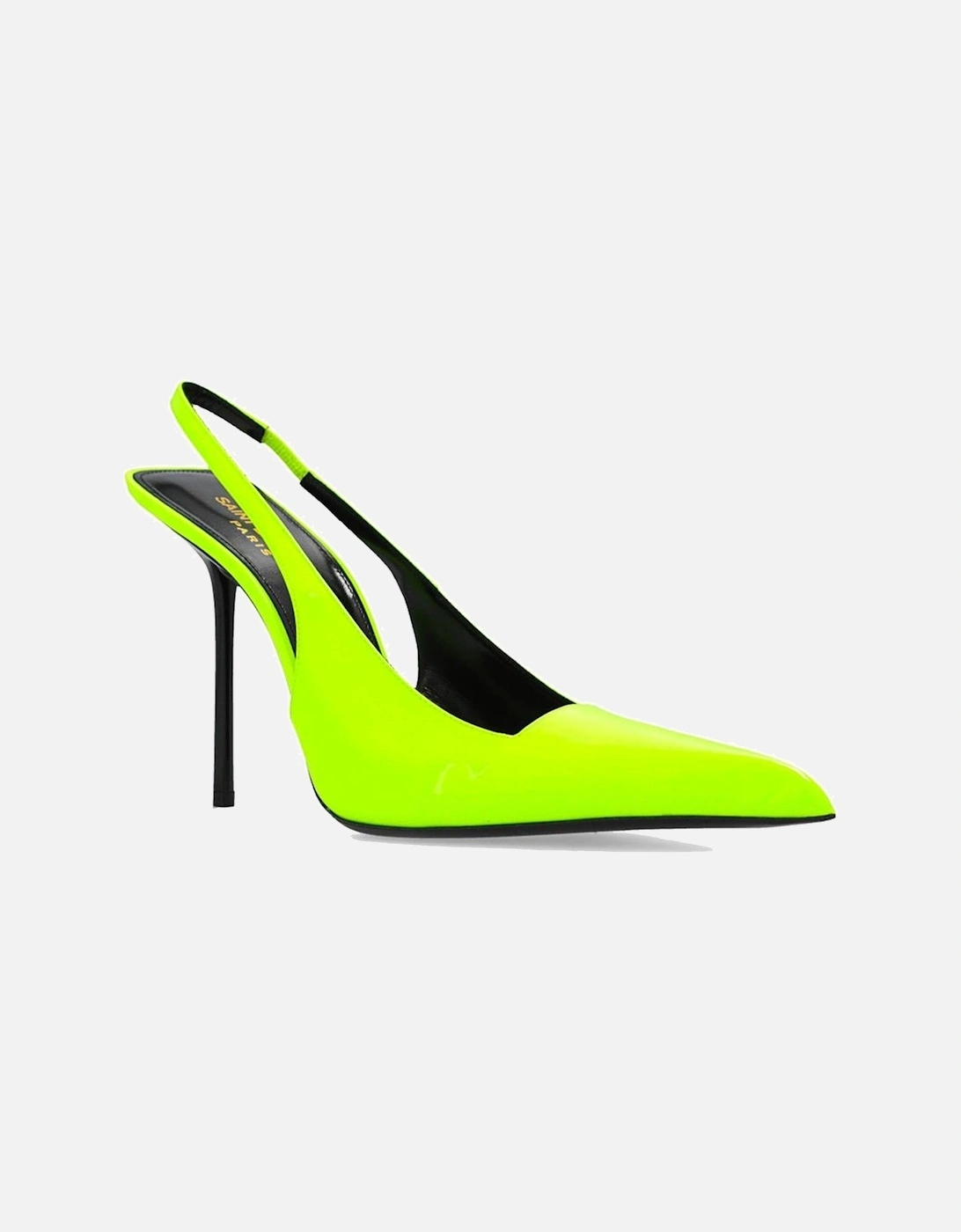 Patent Leather Pointed Toe Heels Women - Yellow Pumps