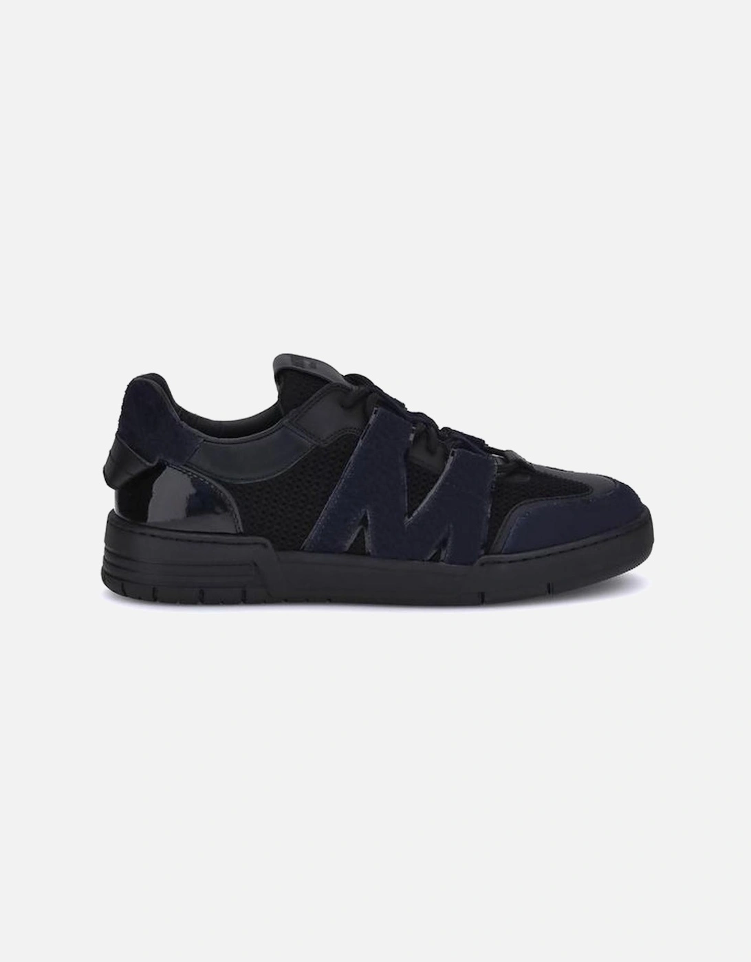 Leather and Mesh Sneakers with Logo Detail Women - Black, 5 of 4