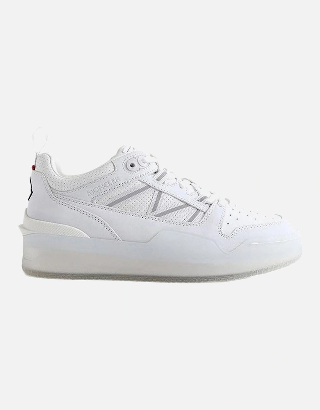 Calf Leather Lace-Up Sneakers with Perforated Detail Women - White, 5 of 4