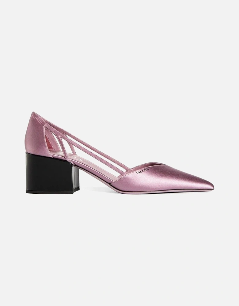 Pointed Toe Low-Block Heel Leather Shoes Women - Multicolor Pumps
