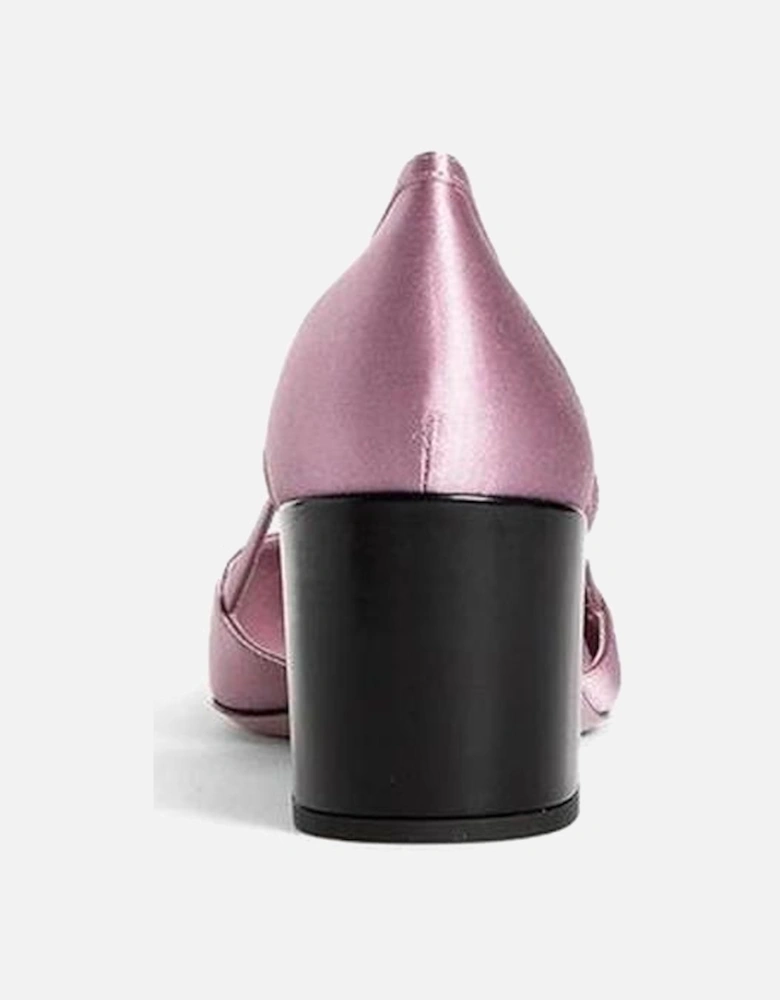 Pointed Toe Low-Block Heel Leather Shoes Women - Multicolor Pumps