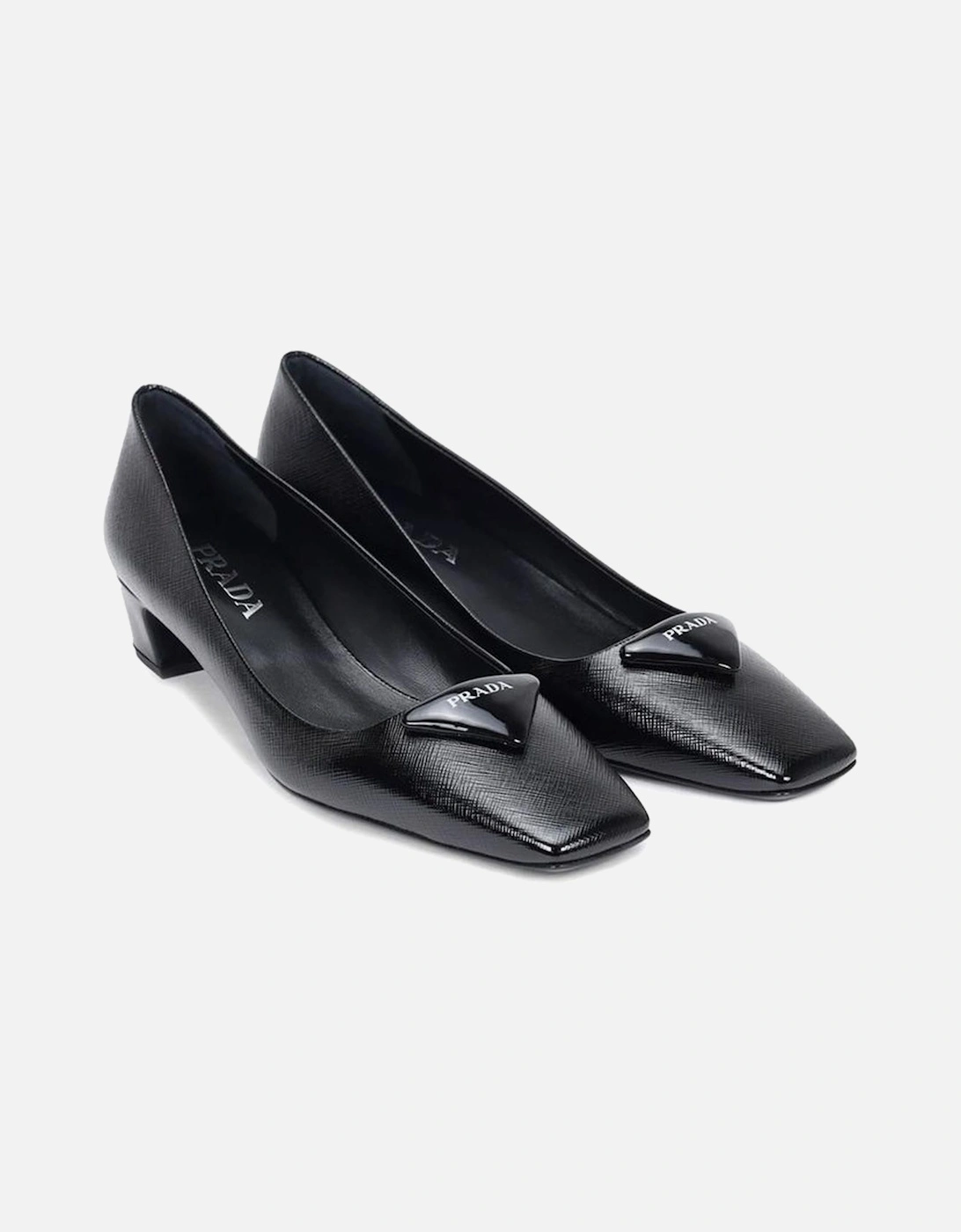 Patent Leather Square Toe Heels Women - Black Pumps