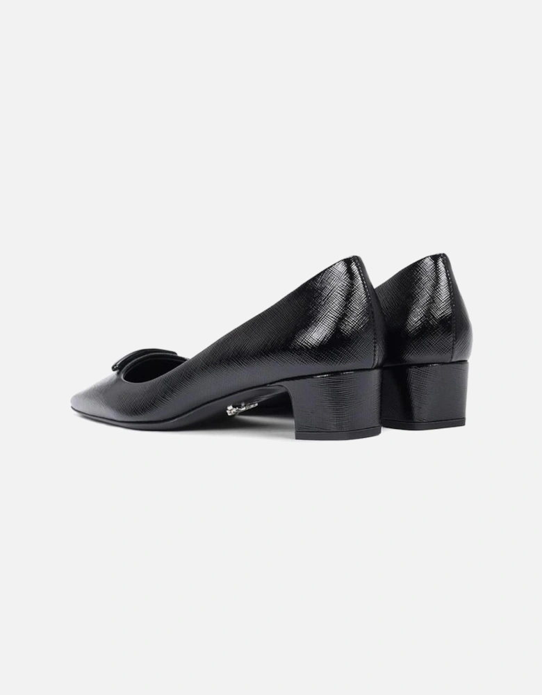Patent Leather Square Toe Heels Women - Black Pumps