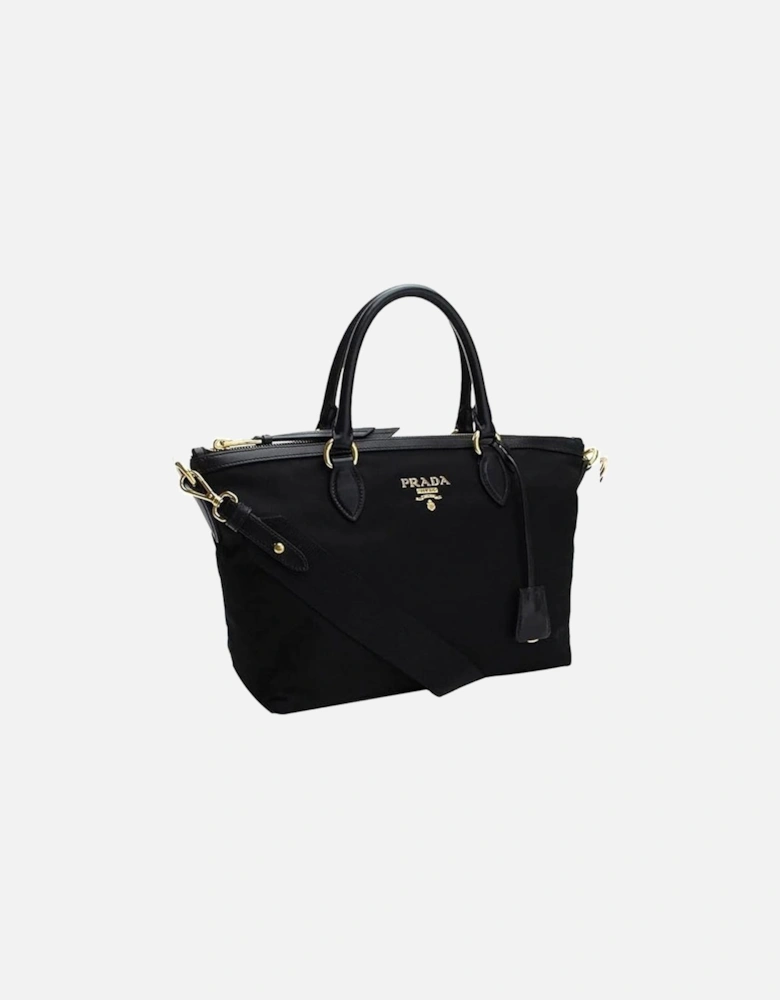Versatile Top Handle Bag with Adjustable Shoulder Strap Women - Black