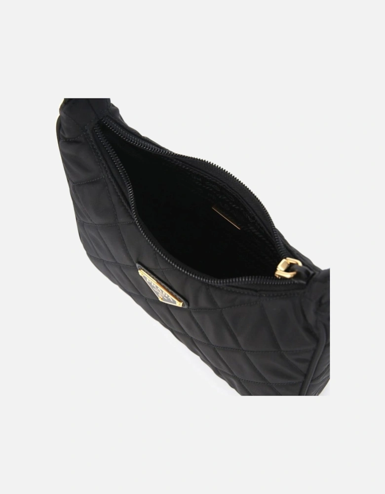 Quilted Fabric Shoulder Bag with Zipper Closure for Essentials Women -