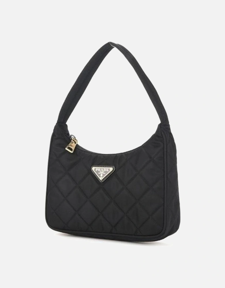 Quilted Fabric Shoulder Bag with Zipper Closure for Essentials Women -