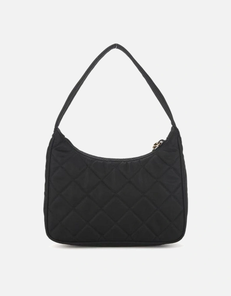 Quilted Fabric Shoulder Bag with Zipper Closure for Essentials Women -