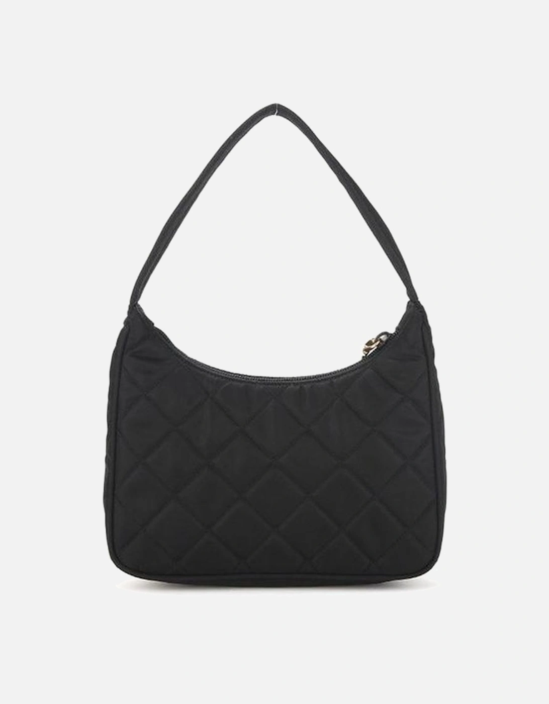 Quilted Fabric Shoulder Bag with Zipper Closure for Essentials Women -