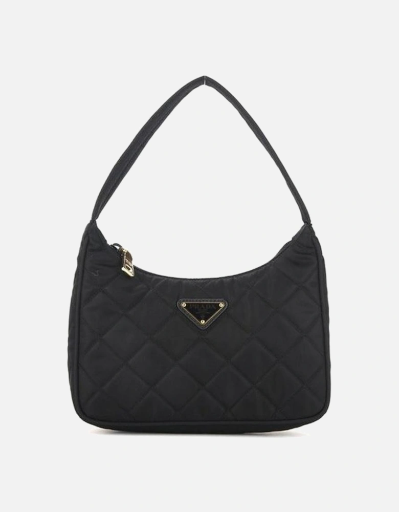 Quilted Fabric Shoulder Bag with Zipper Closure for Essentials Women -