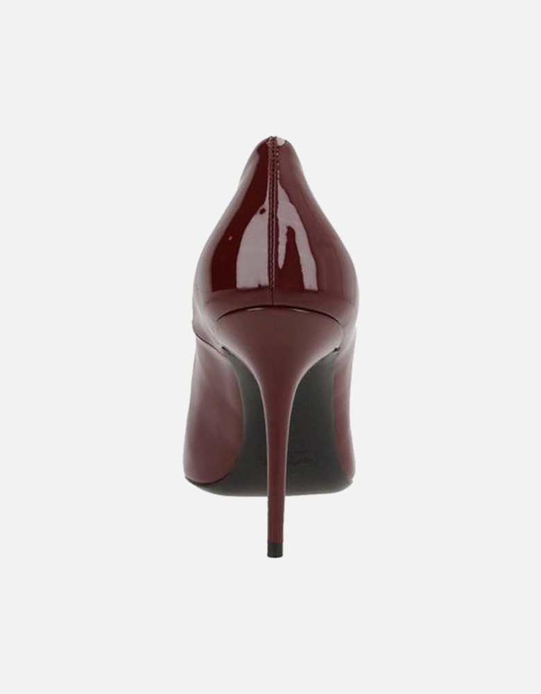 Patent Leather Pointed Toe Slip-On Heels Women - Red Pumps