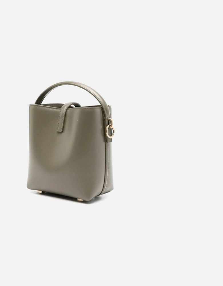 Elegant Leather Handbag with Top Handle and Adjustable Shoulder Strap