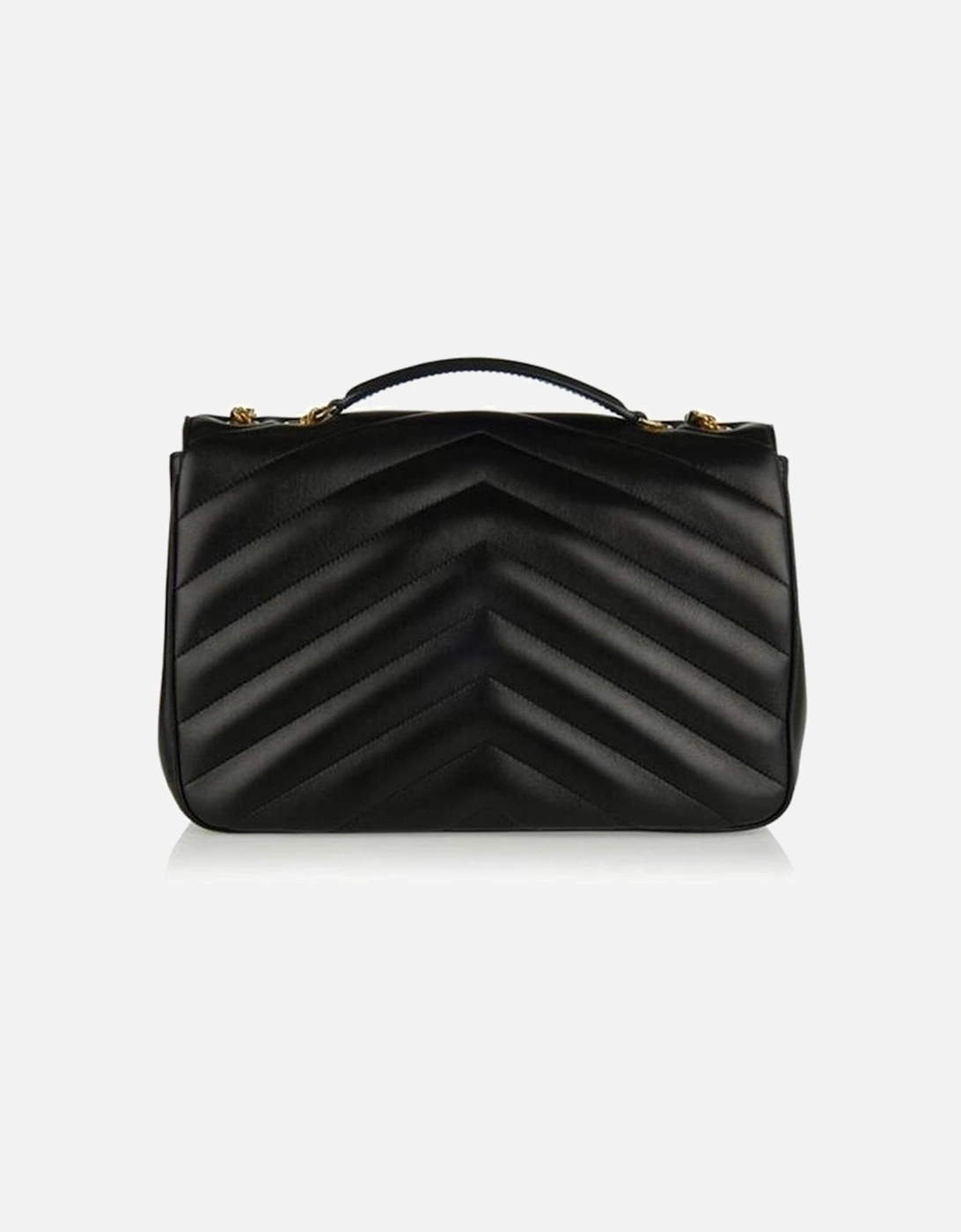 Elegant Quilted Leather Top Handle Shoulder Bag with Chain Strap Women