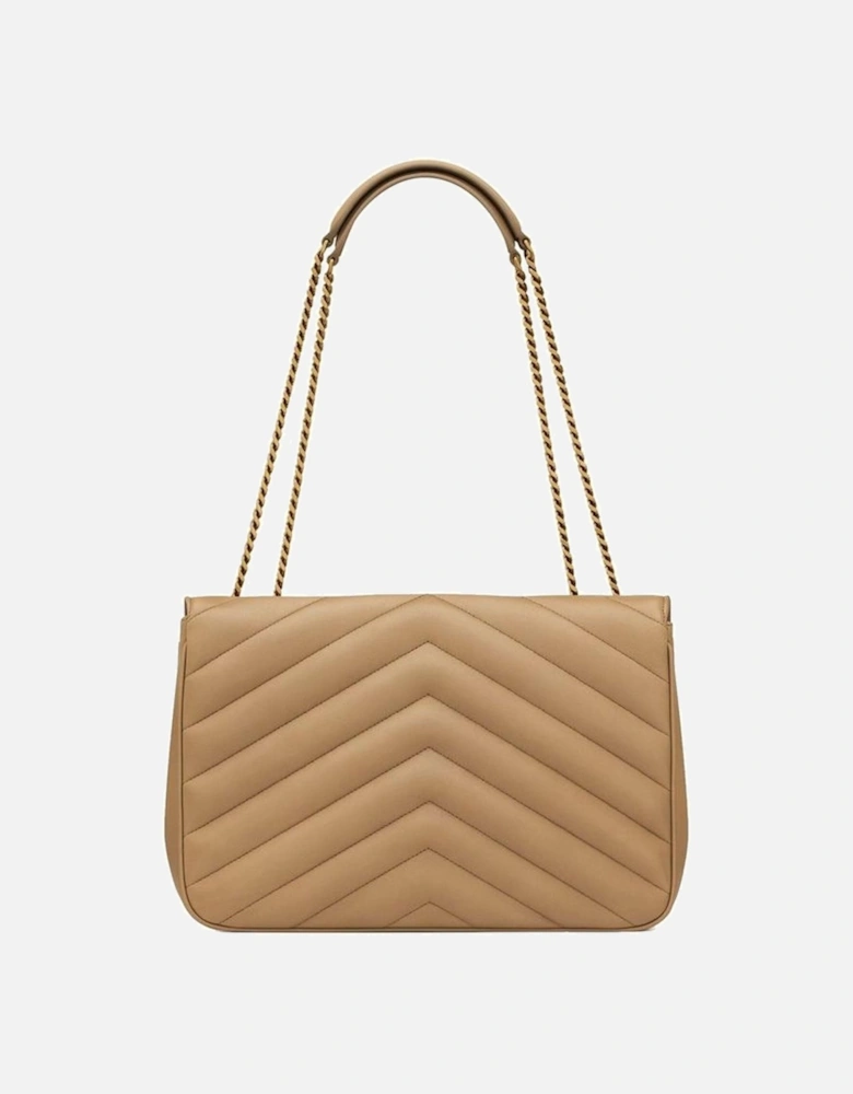 Elegant Shoulder Bag with Chain Strap Chevron Detailing and Classic