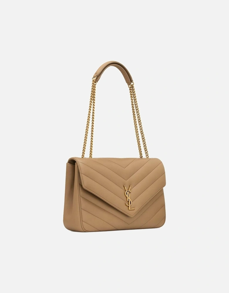 Elegant Shoulder Bag with Chain Strap Chevron Detailing and Classic