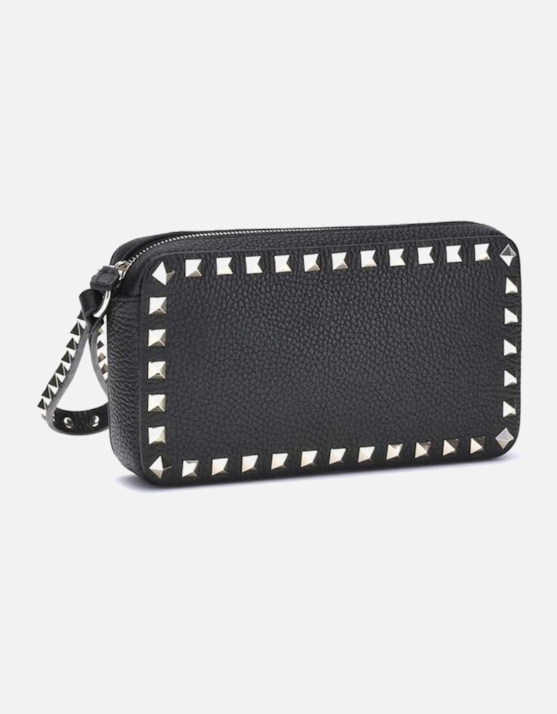 Rockstud Calf Leather Pochette Women - Black Miscellaneous Jewelry