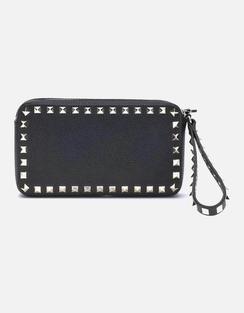 Rockstud Calf Leather Pochette Women - Black Miscellaneous Jewelry