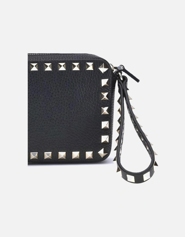 Rockstud Calf Leather Pochette Women - Black Miscellaneous Jewelry