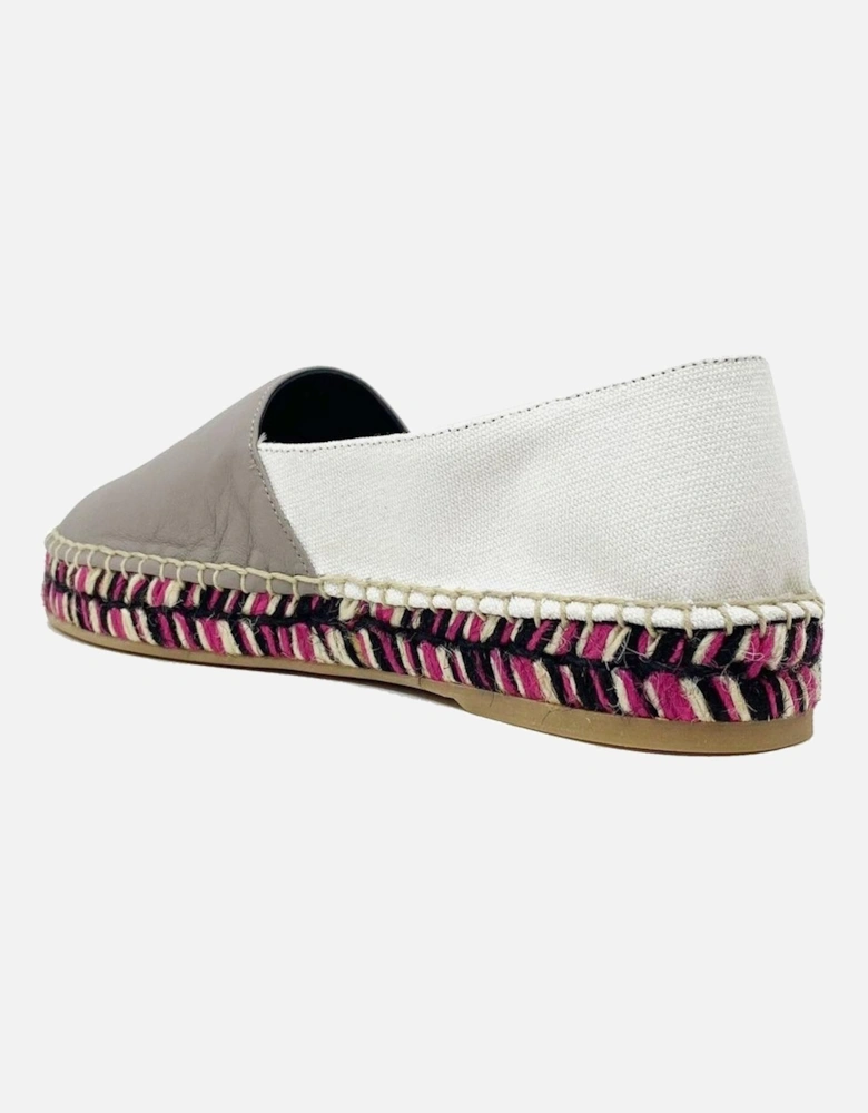 Calf Leather Canvas Detail Sneakers Women - Beige Shoes