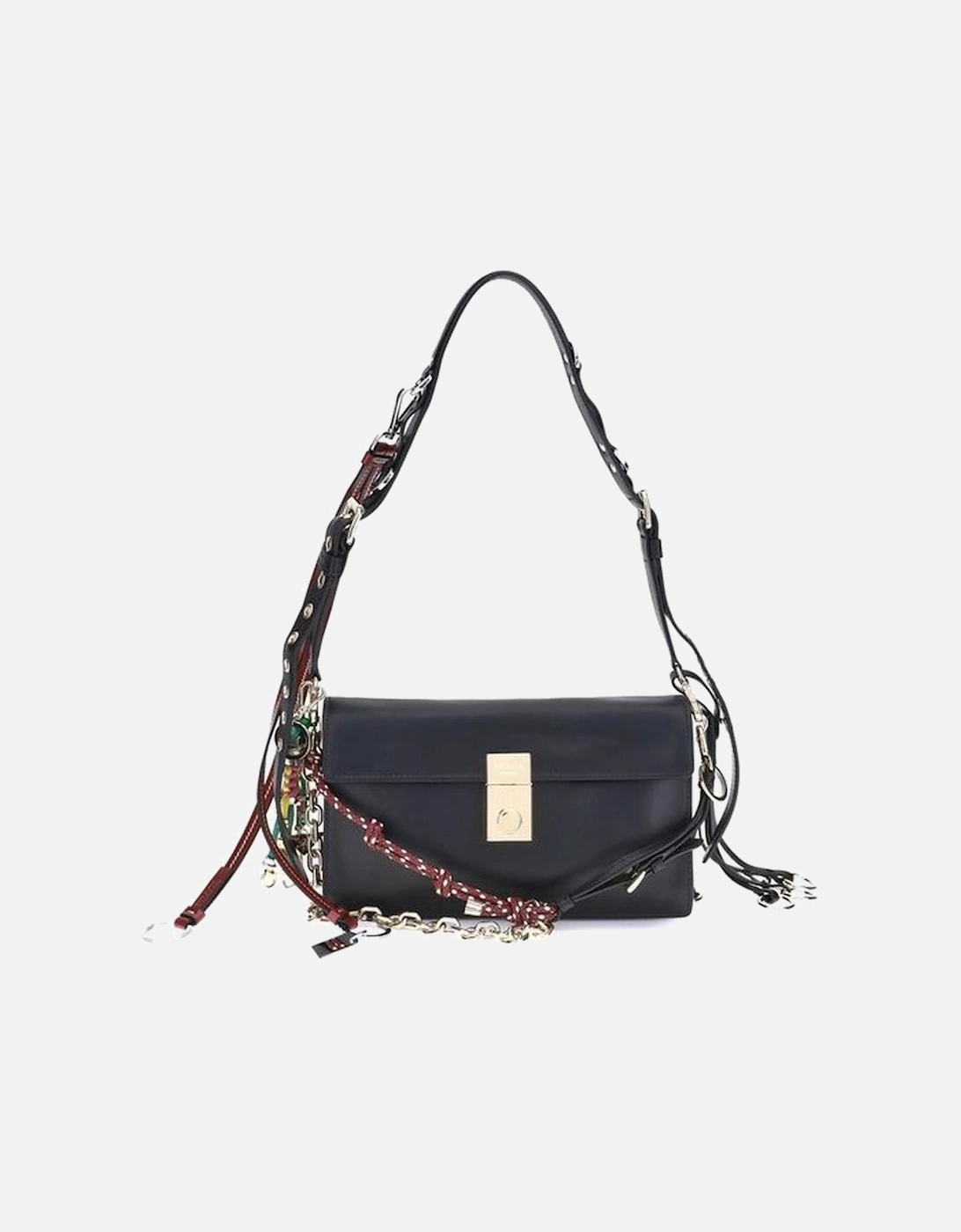 Soft Sound Small Leather Shoulder Bag Women - Black, 6 of 5