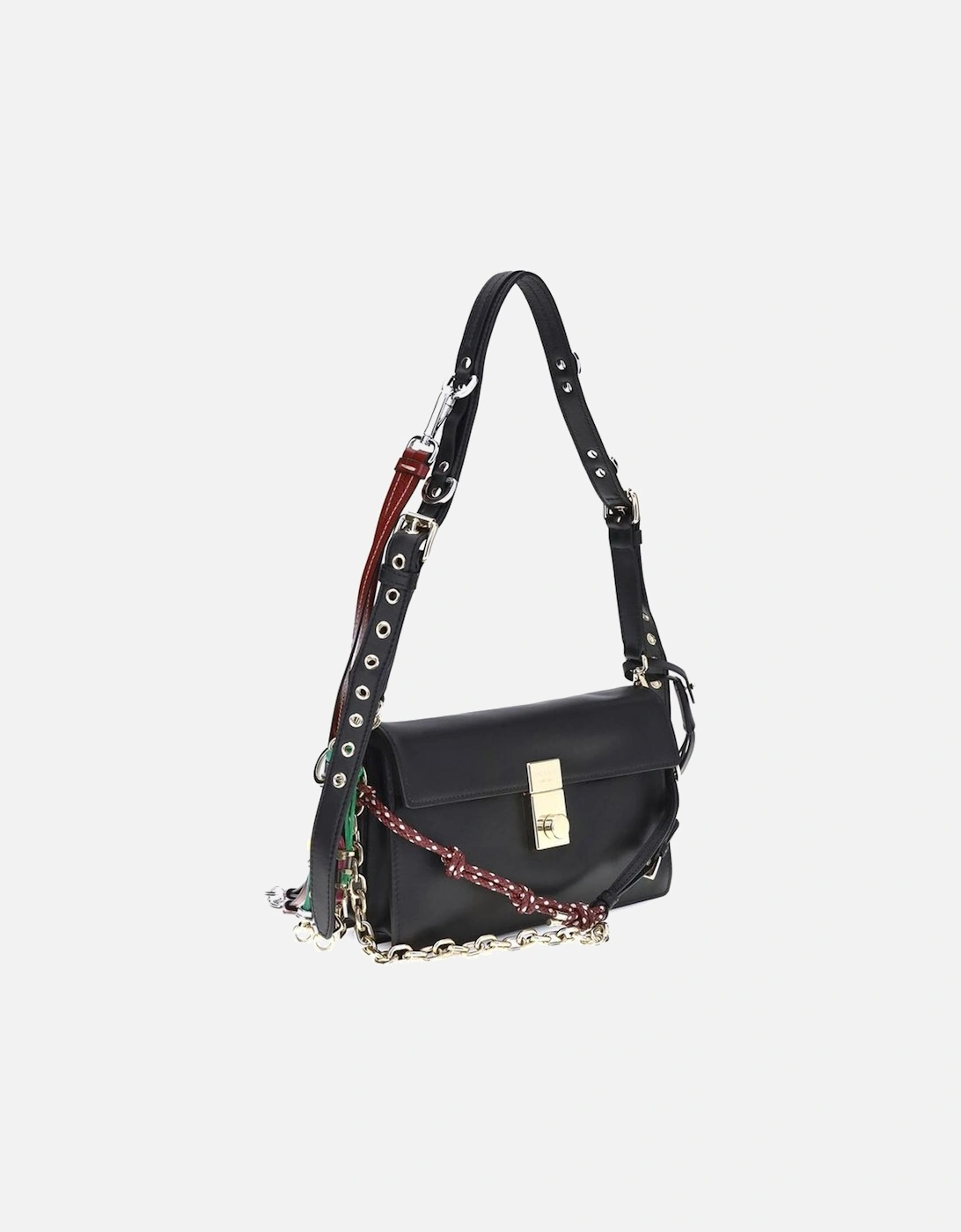 Soft Sound Small Leather Shoulder Bag Women - Black