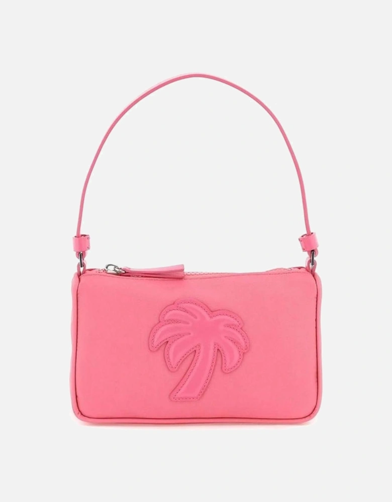 Palm Tree Applique Shoulder Bag with Zipper Closure Women - Multicolor
