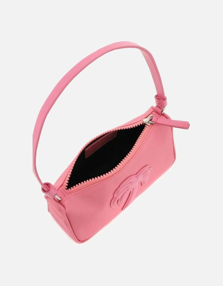 Palm Tree Applique Shoulder Bag with Zipper Closure Women - Multicolor