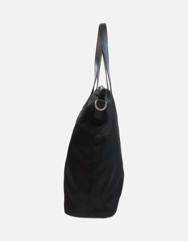 Versatile Zip Closure Tote Bag with Adjustable Strap Women - Black
